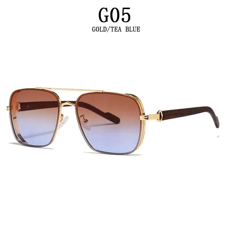 2023 Sunglasses For Men Square Sunglasses Women Trendy Luxe Vintage Fashion Glasses Retro Steampunk Shades Gafas De Sol Hombre