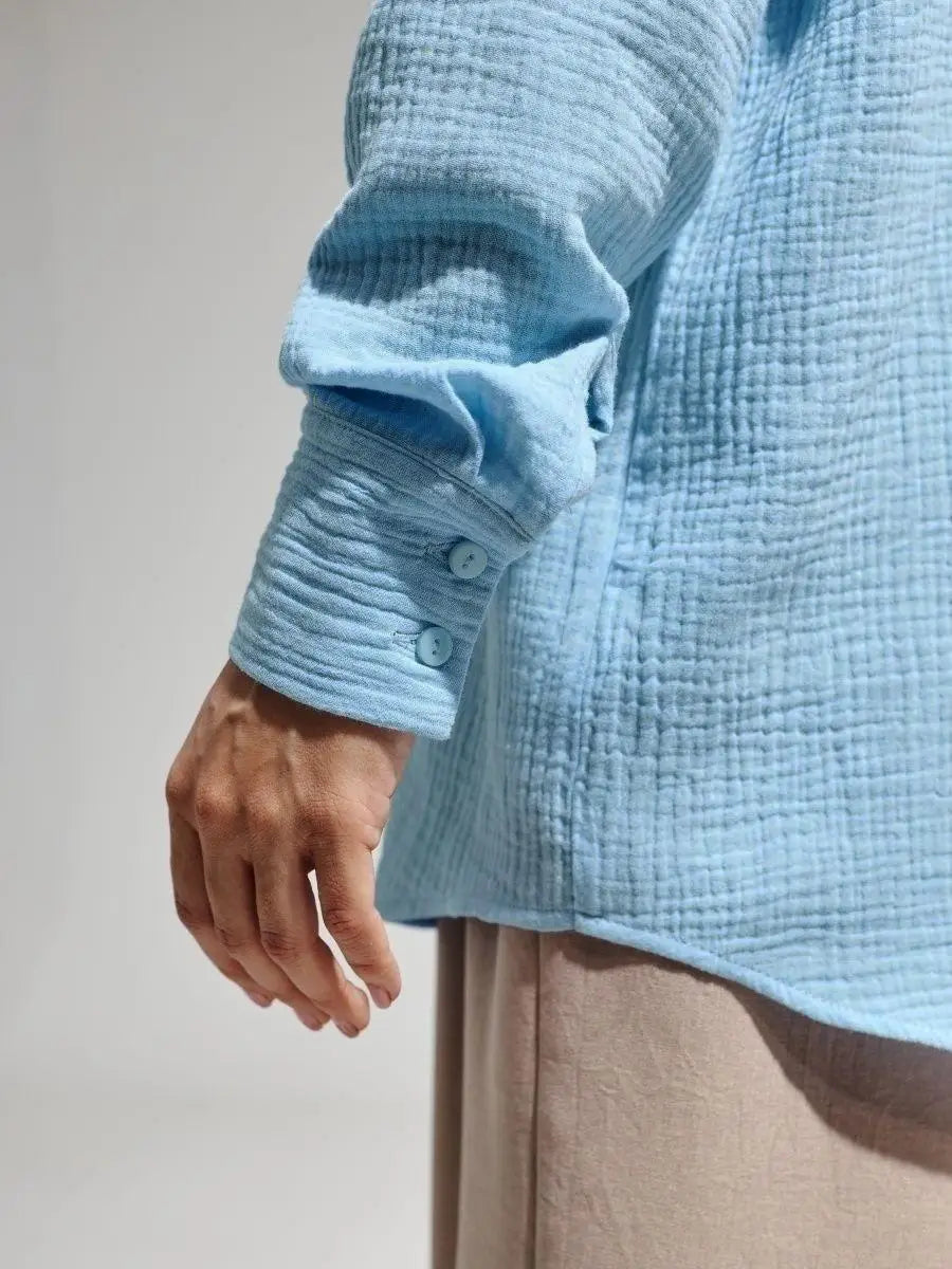 Summer Cotton Shirts for Women Breathable Long Sleeve Sunscreen Shirt Office Lady Solid Blouse Female Loose Chic Tops Outerwear