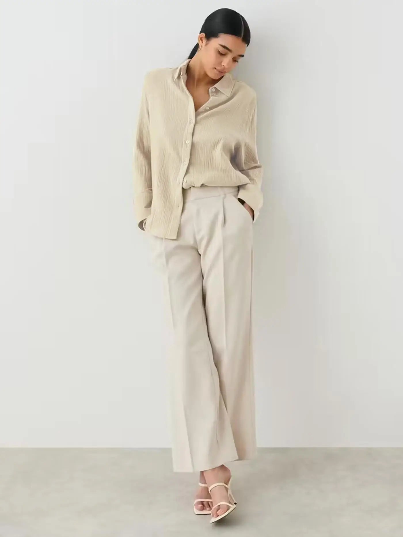 Summer Cotton Shirts for Women Breathable Long Sleeve Sunscreen Shirt Office Lady Solid Blouse Female Loose Chic Tops Outerwear