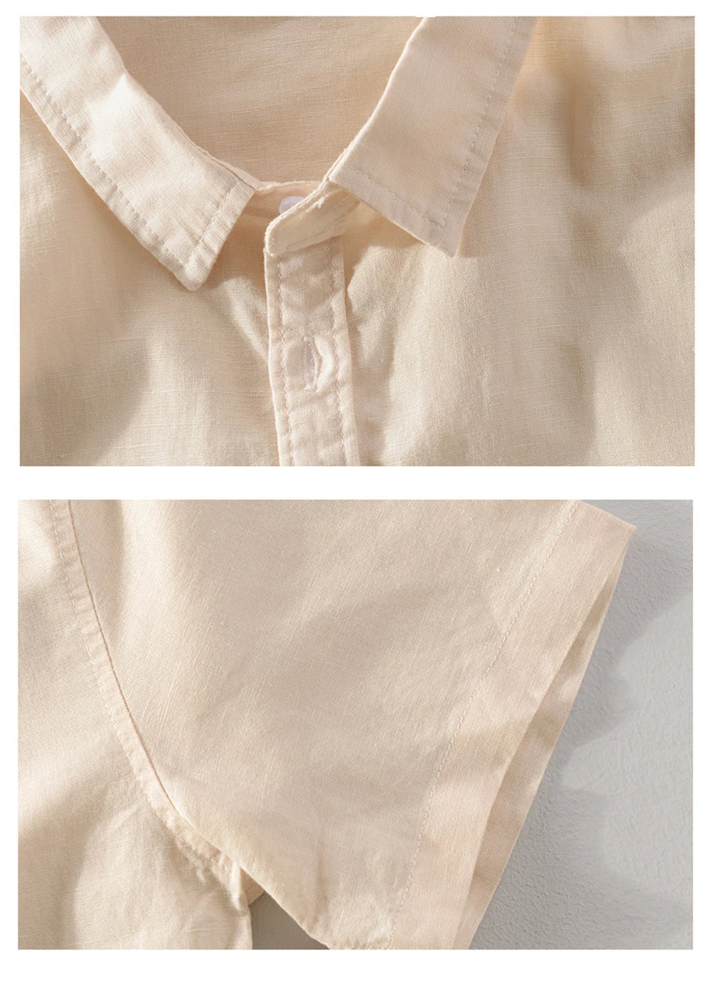 Summer men's shirts short sleeve Solid men clothing Tops  breathable cotton and linen Casual shirt for young man