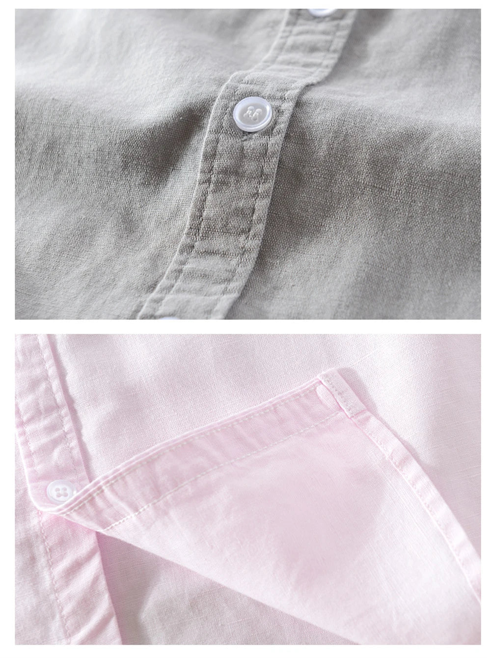 Summer men's shirts short sleeve Solid men clothing Tops  breathable cotton and linen Casual shirt for young man