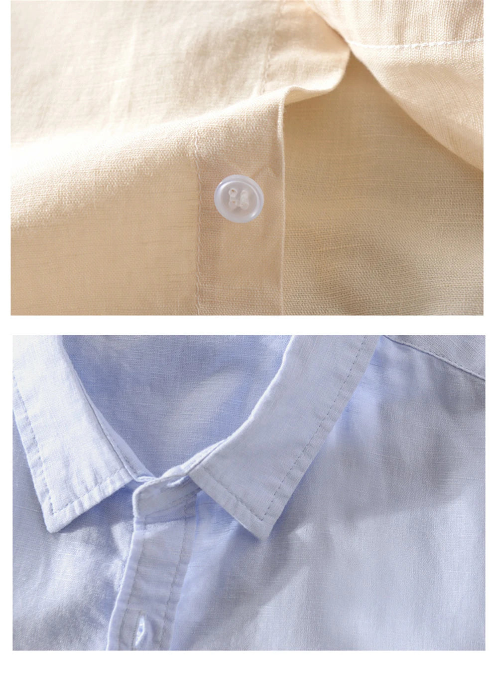 Summer men's shirts short sleeve Solid men clothing Tops  breathable cotton and linen Casual shirt for young man