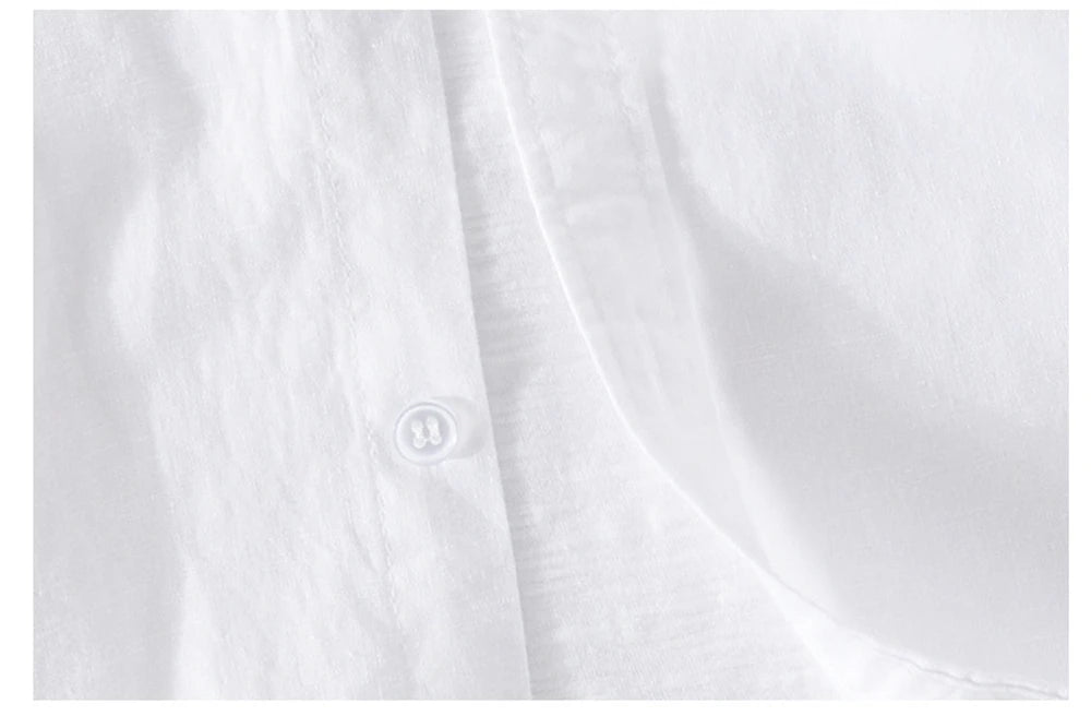 Summer men's shirts short sleeve Solid men clothing Tops  breathable cotton and linen Casual shirt for young man